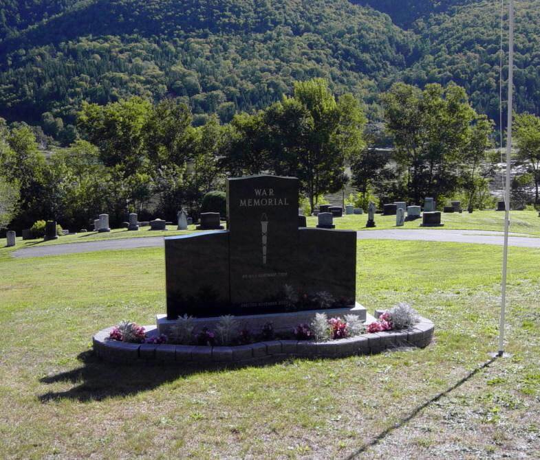 North River: war memorial, looking eastward