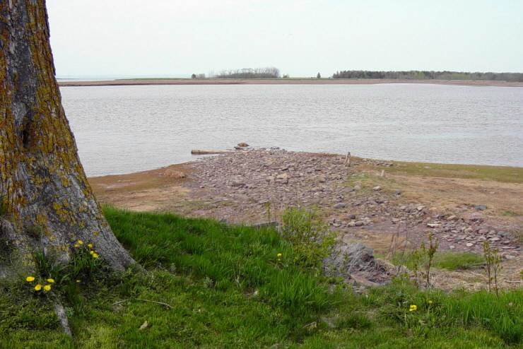 Remains of the old wharf at Horton Landing