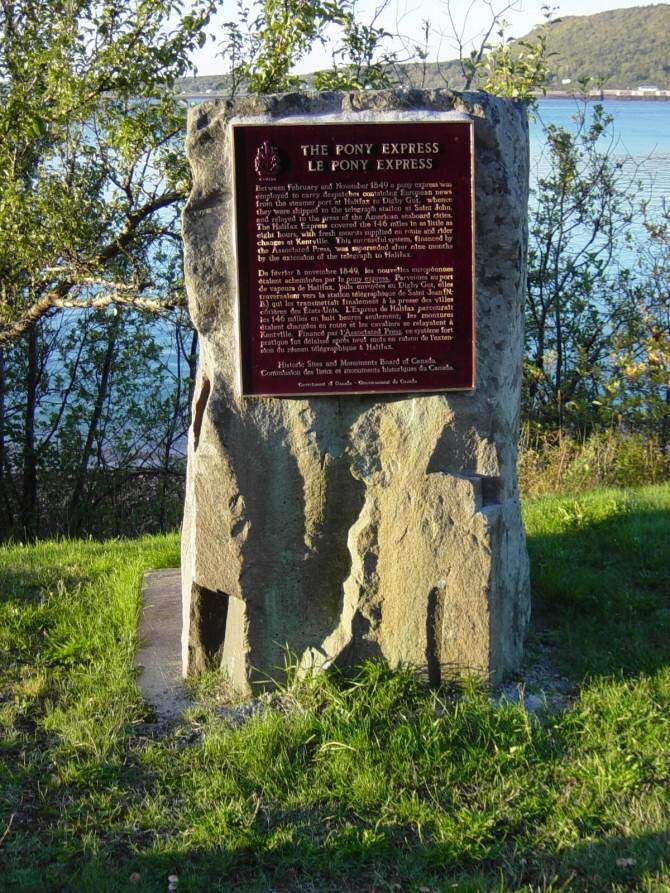 Nova Scotia: 1849 Pony Express monument