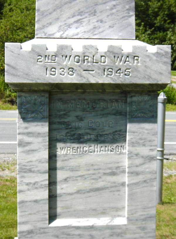 Port Mouton, Nova Scotia: war memorial monument