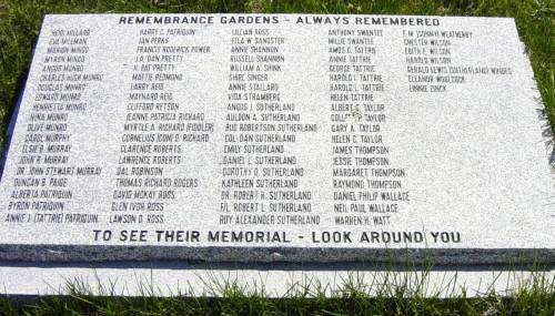 River John: Legion Remembrance Gardens, middle stone