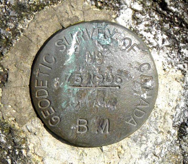 Geodetic Survey benchmark, installed 1906 -6