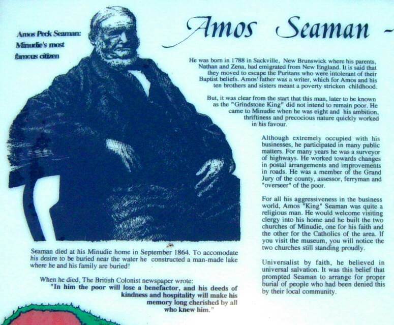 Minudie: Amos Peck Seaman interpretative panel