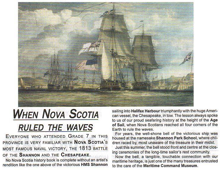 Shannon and Chesapeake, Halifax Harbour, 1813 -7