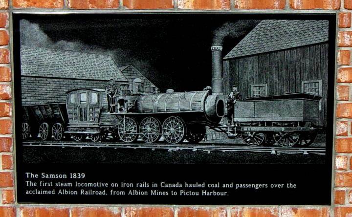 Stellarton: Sobeys Industrial Monument, left side plaque