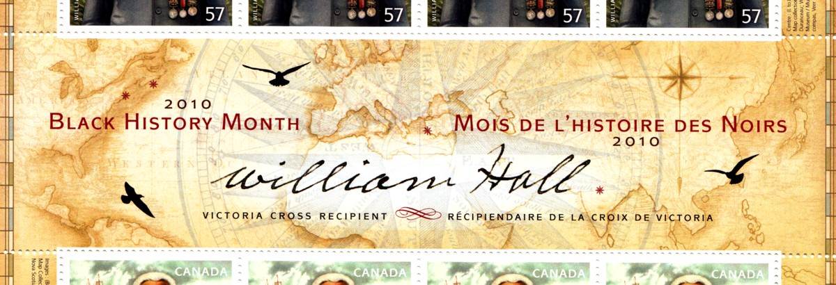 Pane title, William Hall commemorative stamp 2010