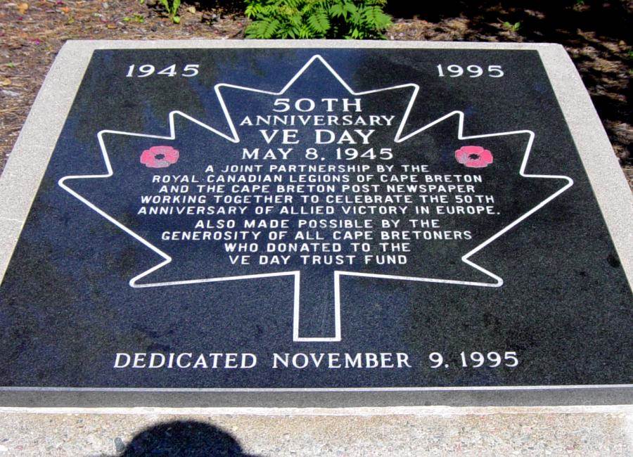 Sydney, Nova Scotia: V-E Day 50th Anniversary memorial -1