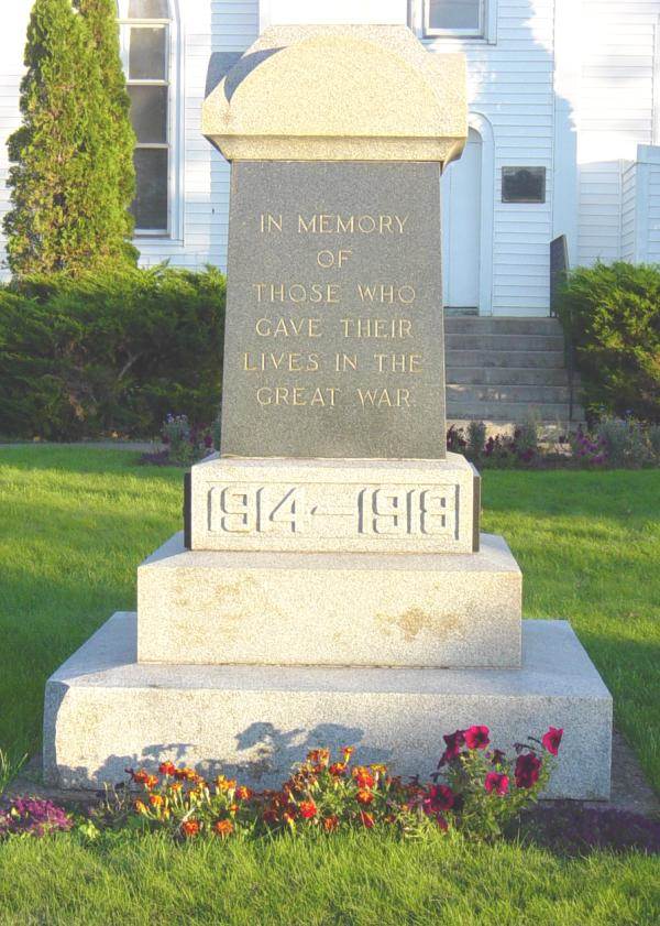 Tatamagouche: war memorial monument