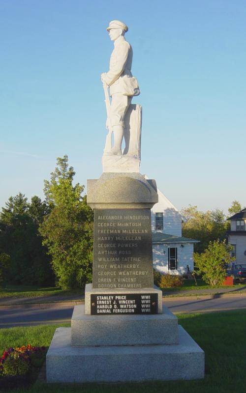 Tatamagouche: war memorial monument