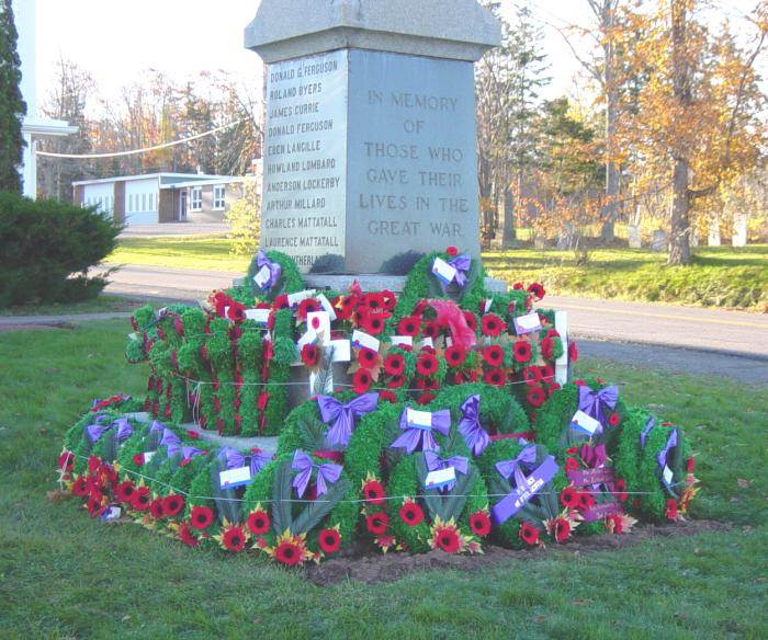 Tatamagouche: war memorial monument