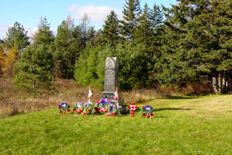 Upper Northfield monument, after Rememberance Day 2005