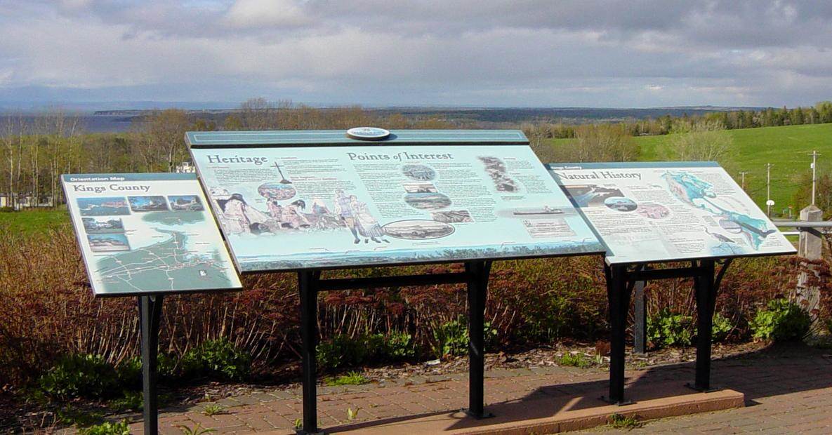 Nova Scotia, Avonport: Veterans Memorial View Park interpretative panels