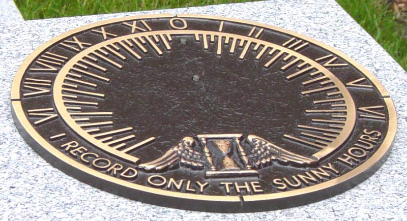 Nova Scotia, Kentville: Veterans Memorial Bench and Sundial -10