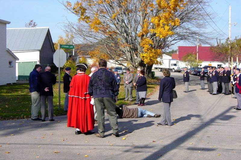 Kingston: Veterans Lane military memorial, unveiling ceremony