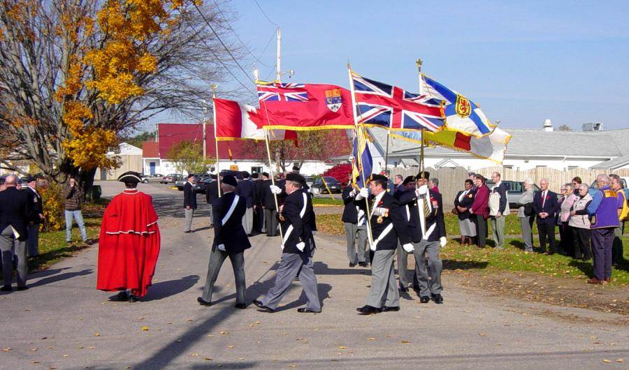 Kingston: Veterans Lane military memorial, unveiling ceremony