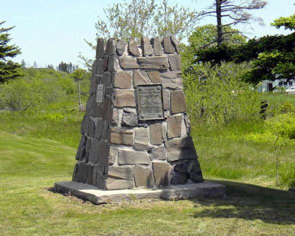 Nova Scotia: Westport monument, general view looking north