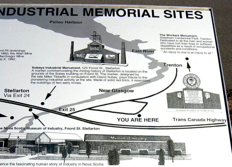 New Glasgow: Westray Miners Memorial, interpretative panel 6