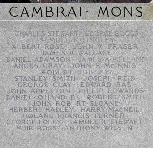 Westville: war memorial front, south panel
