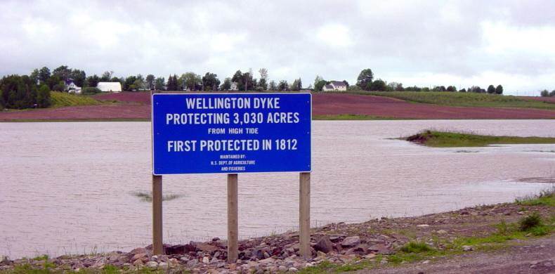 Wellington Dyke at high tide