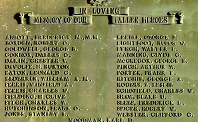 War memorial monument, Wolfville -4