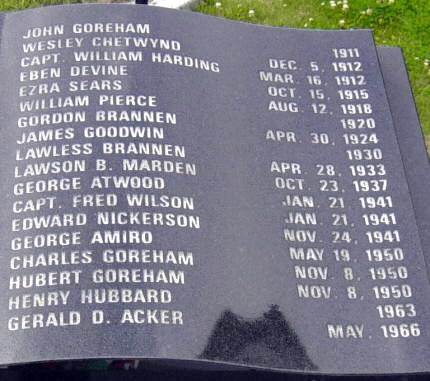 Woods Harbour fisherman's memorial