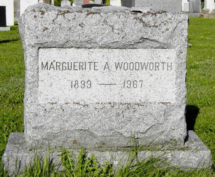 Marguerite Woodworth tombstone